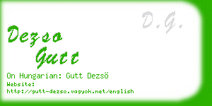 dezso gutt business card